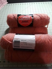 Lot of 6 Yarn skeins - Red Heart "Caress" in Rust color