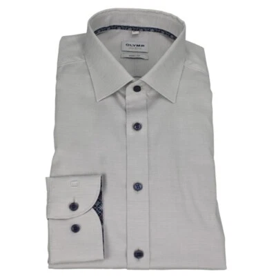 Camicia Da Uomo Olymp Level Five Grigia Marrone 200464 75 Kitt - Immagine 1 di 3
