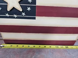 Factory Direct Craft Primitive American Flag - Wood Sign Decoration - 13x10 - Picture 1 of 9