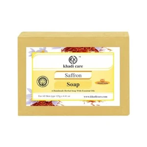 Khadi Care Herbal Saffron Soap - 125g - Picture 1 of 3