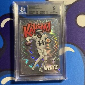 2020 Panini Absolute Kaboom! Carson Wentz #K-CW Eagles SSP BGS 9 Great Subs
