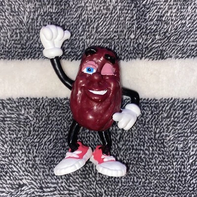 VINTAGE CALIFORNIA RAISINS FIGURINE WINKING RED SNEAKERS 3" pvc very clean PVC   - Image 1 of 4