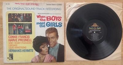 33 12" LP MOVIE SOUNDTRACK WHEN THE BOYS MEET THE GIRLS CONNIE FRANCIS STEREO - Image 1 of 2