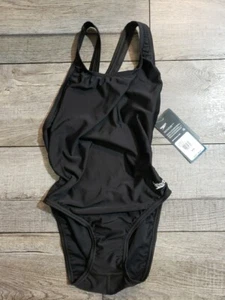 Speedo Women's Swimsuit One Piece Prolt Super Pro Solid Adult Black 6/32 - Picture 1 of 6