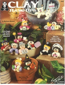 Craft Bk-Clay Hang-Ups by Barbara Bennett-Make Characters with Oven Bake Clay - Picture 1 of 2