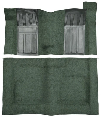 1970-1971 Ford Torino GT 4 Sp with 2 Dark Green Inserts Replacement Loop Carpet - Image 1 of 4
