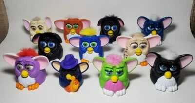 Vintage 1998 Furby McDonalds Toy 11 Piece LOT Tiger Electronics  - Image 1 of 4