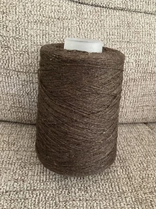 100% Silk Bourette Yarn - 200g Cones - Dark Brown - Picture 1 of 5