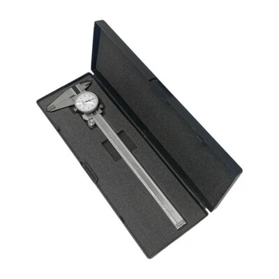 8" Dial Caliper 0.001 Graduation Stainless Steel Shockproof With Plastic Case - Image 1 of 4