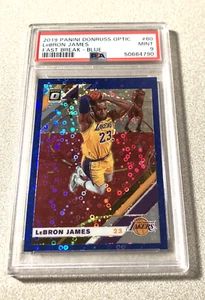 2019 Panini Donruss Optic Fast Break Blue Prizm #60 LeBron James /50 PSA 9 MINT  - Picture 1 of 2