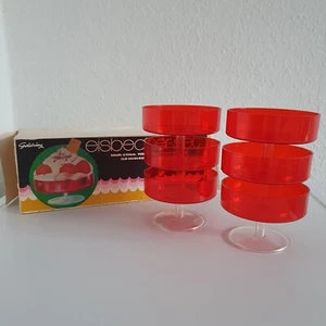 GOLDRING Eisbecher Set 6 Stück Gläser stapelbar Mehrfarbig DDR Retro vintage RAR - Bild 1 von 7