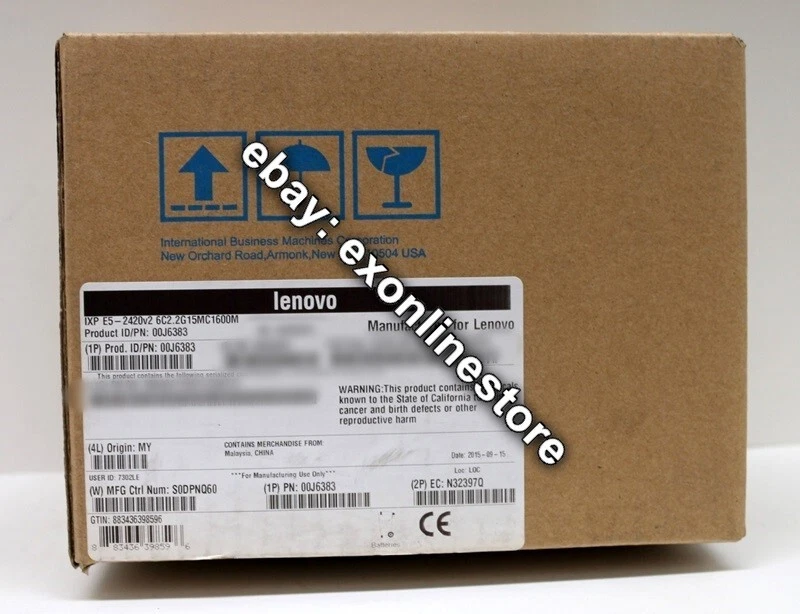 00J6383 - Intel Xeon Processor E5-2420 v2 6C 2.2GHz 15MB Cache 1600MHz for x3630 - Image 1 of 1