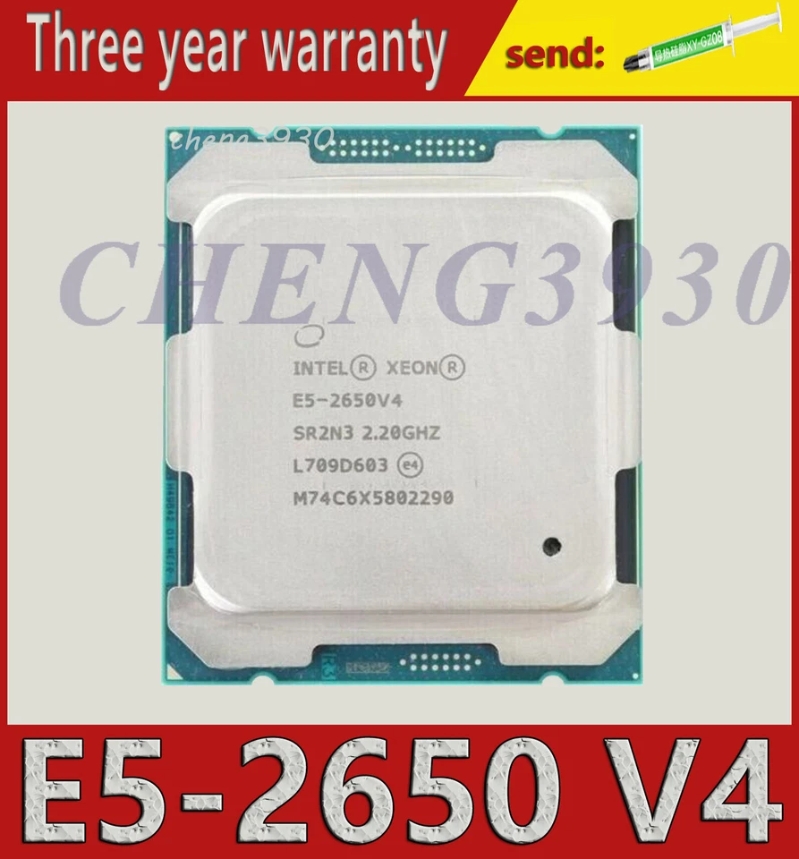 Intel Xeon E5-2650 V4 SR2N3 LGA2011-3 2.20GHz 12-Cores 30MB 14nm CPU processors - Image 1 of 1