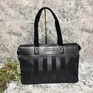 Valentino Basari Travel Bag Women's Black Striped Women's Used From Japan