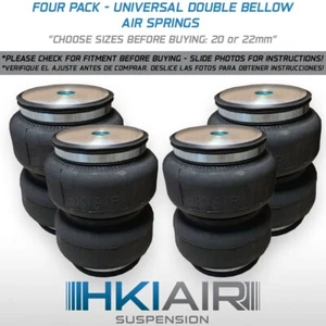4 Pack Double Bellow 20 or 22mm Air Ride Springs Bags Suspension Special Design - Picture 1 of 9