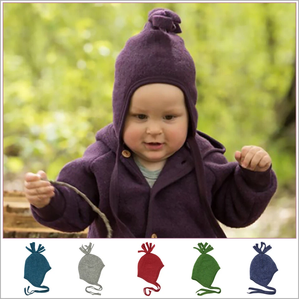 ENGEL Sombrero de Invierno Bebé para 6-24 Meses, 100% Lana Merino Orgánica Vellón Foto 1 de 4