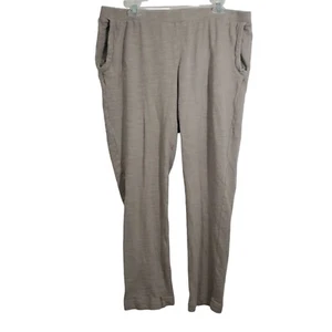 J. Jill reine Baumwolle Hose Pull-On beige hellbraun Komfort Lounge Freizeit Größe Large - Bild 1 von 8