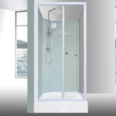 SHOWER SCREEN CUBICLE ENCLOSURE MIXER BASE EASY ASSEMBLY DIY ASNZS GLASS - image 1 of 2