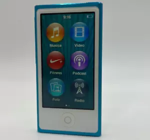 Apple ipod nano 7th gen 16gb FUNZIONANTE azzurro A1446 usato mp3 testato - Imagen 1 de 6