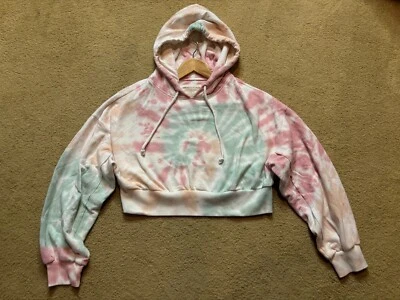 Aeropostale Women's Tie Dye Cropped Hooded Soft Pullover Hoodie Relaxed Medium - image 1 of 3