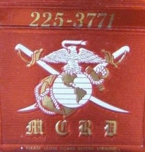 CUERPO DE MARINES DE EE. UU. RECLUTA DEPÓSITO MATCHBOOK COVER (SAN DIEGO CALIFORNIA) E27 - Imagen 1 de 3
