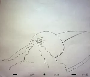 Lápiz de fondo dibujado a mano Dilbert (serie de televisión) 1999 EP 16 producción de embarazo - Imagen 1 de 2