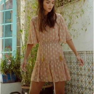 Raga Kenna Mini Dress Metallic Dot Peach Gold Silver Sparkle Womens Size XS - Picture 1 of 11