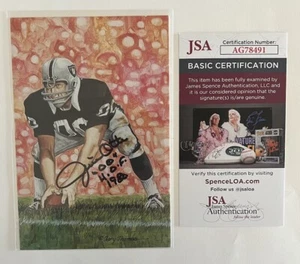 Jim Otto Oakland Raiders JSA COA Signed HOF Goal Line Art Card GLAC Autograph - Picture 1 of 2