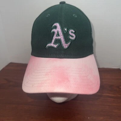 Oakland A's New Era 9Twenty Pink Tie Dye Strap back Hat Baseball Cap Adjustable - Image 1 of 4