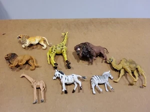 Kunststoff Zoo Wild Dschungel Tiere Hergestellt in Hongkong X 8 - Bild 1 von 5