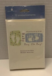 American Greetings Newest Addition Baby Boy Announcement Card 60Cards Envelopes - Picture 1 of 4