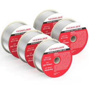 YESWELDER .035'' E71T-GS Cable de núcleo de flujo sin gas - Carrete de 2 lb (paquete de 5) - Imagen 1 de 10