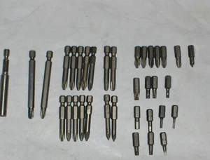 35 Stück; Verschiedene Einsatzbits für Stromtreiber. Lesen Sie unten für Details   - Bild 1 von 7