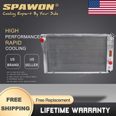 3Row SPAWON Aluminum Radiator For Chevrolet Corvette 5.7L 1984-1990 V8 - Image 1 of 4