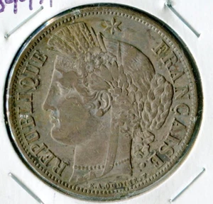 France 1849A Silver 5 Francs Original Toning - Picture 1 of 2