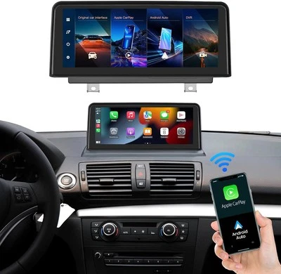 10.25' Wireless CarPlay Android Auto Touchscreen For BMW 1er E81 E82 E87 E88 CCC - Image 1 of 4