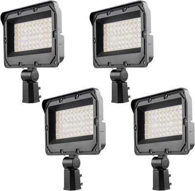 Paquete de 4 luces LED para estacionamiento de 165 W con montaje deslizante para fotocélula Foto 1 de 4
