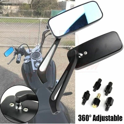 Motorcycle Rearview Side Mirrors Rectangle For Honda XL100S 125S 185S Black US - Изображение 1 из 4