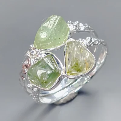 New year gift Natural Tourmaline Ring 925 Sterling Silver Size 7.5 /R436218 - Image 1 of 4