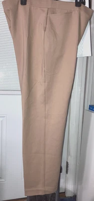 NUEVO SIN ETIQUETAS PANTALONES SUSAN GRAVER 1X PULL ON ELÁSTICO BEIGE RAYÓN NYLON SPANDEX MÁS PESADOS WT Foto 1 de 4