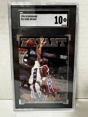 1996 Kobe Bryant Scoreboard 15 RC Rookie SGC 10! - Image 1 of 2