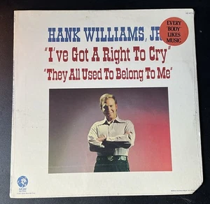 HANK WILLIAMS JR. ‘I've Got A Right To Cry’ 1971 USA Vinyl LP MGM record SEALED - Picture 1 of 5