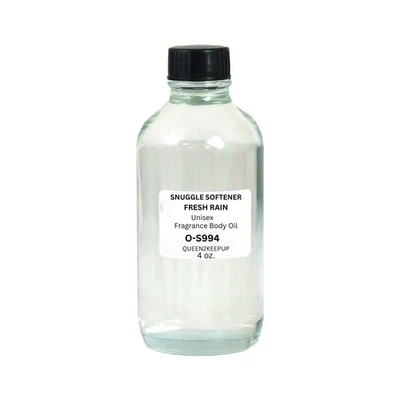 Aceite corporal suavizante para acurrucarse lluvia fresca (unisex) 4 oz fragancia aroma puro sin cortar Foto 1 de 4