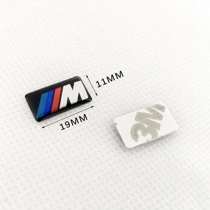 BMW ALLOY WHEEL M BADGE STICKER EMBLEM DECAL 19MM X 11MM SET OF 1-100PCS... Foto 1 de 1