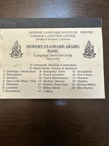 Defense Language Institute Foreign Language Center AD0275S Modern Standard Arabi - Picture 1 of 3