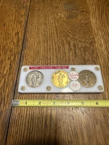Lady Justice ~ Lebanon Valley Coin Club ~ 17gr .999 argento ~ oro ~ bronzo ~ SET - Foto 1 di 16