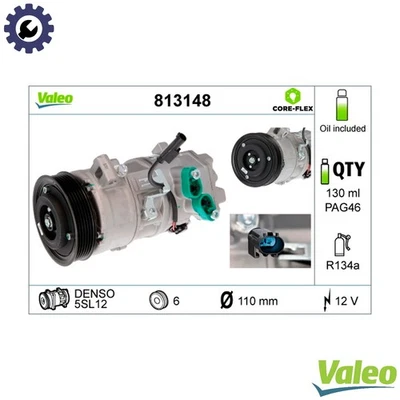 COMPRESSOR AIR CONDITIONING 813148 FOR BMW N46B20E/B20CC/B20CB/B20B 2.0L 4cyl - Image 1 of 4