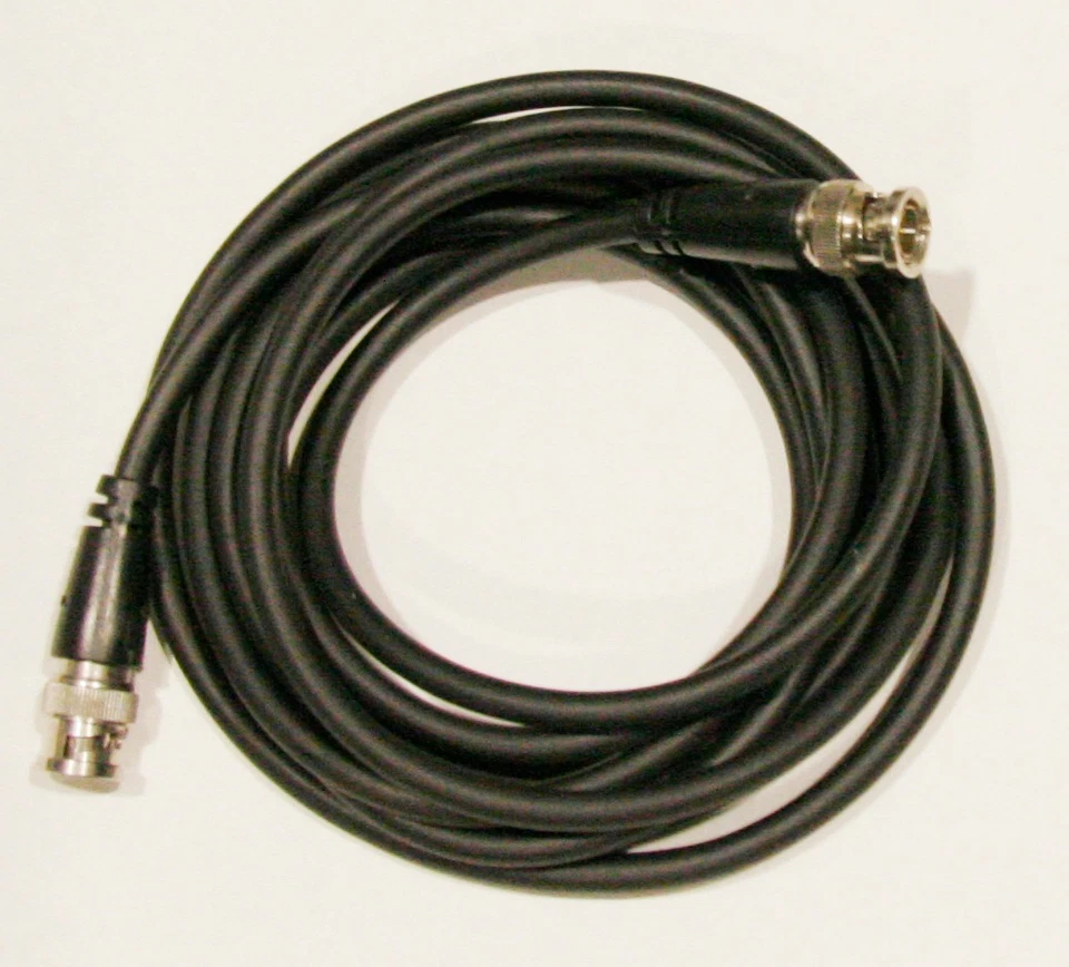 Comprehensive RG59 Flexible 10 ft Black Video Cable BNC Male Connectors - Image 1 of 1