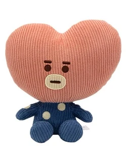 Bambola seduta 8" K-Pop TATA merchandise ufficiale BT21 in velluto a coste usata in ottime condizioni con etichetta - Foto 1 di 10