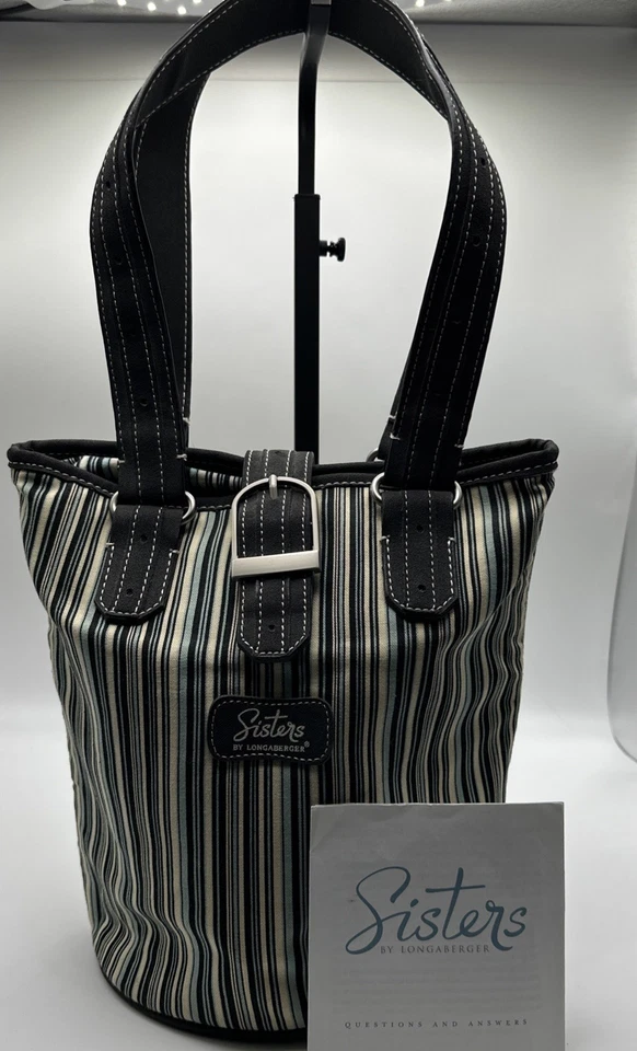 Bolso de Mano SISTERS By LONGABERGER Bucket Monedero Multicolor Rayas Cierre Magnético Foto 1 de 4